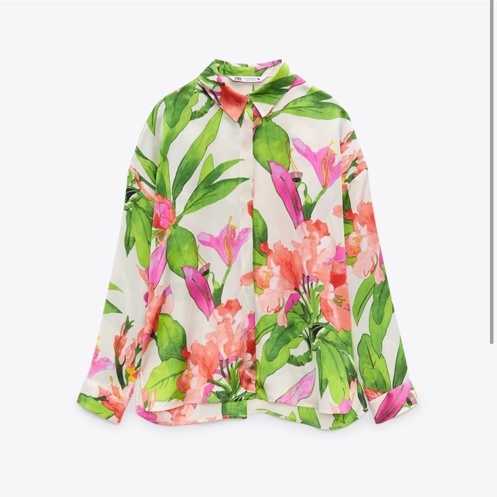 Zara floral blouse (Size XS)